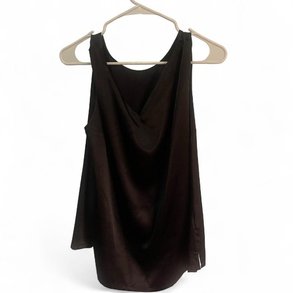 Silky Black Tank Top